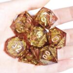 Gold Liquid Core Dice