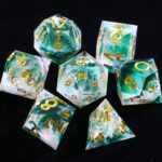 Green Resin Dice Set