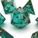 Green Liquid Core Dice D20 Dice