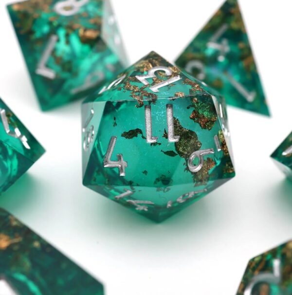 Green Liquid Core Dice D20 Dice