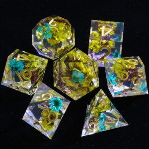 Green Resin Board Game Dice