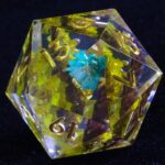 Green Resin Board Game Dice