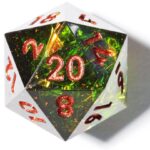 Green Resin Dice Set