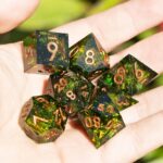 Green Resin Dice Set