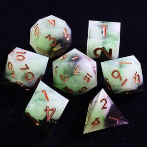 Green Sharp Edge Dice