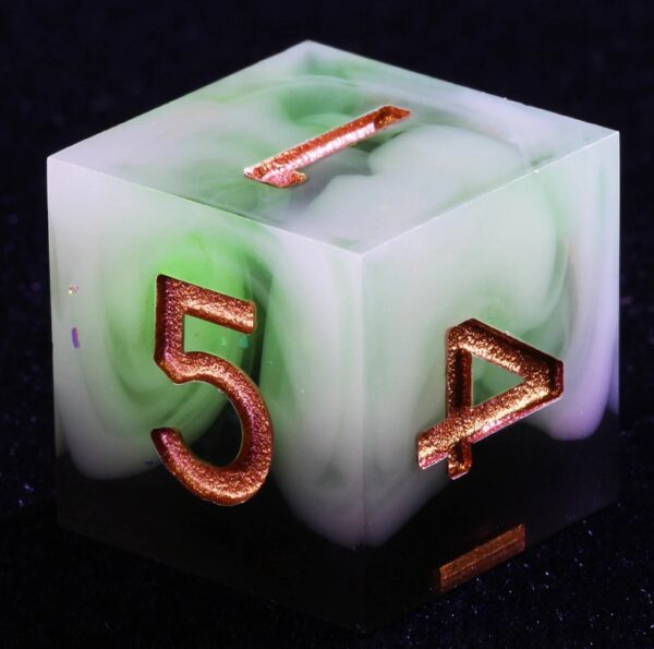 Green Sharp Edge Dice