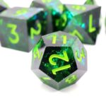 Green Sharp Edge Dice Set