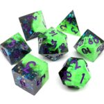 Green Sharp Edge Dice Sets