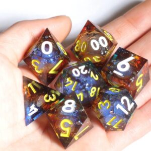 Orange Liquid Core Dice