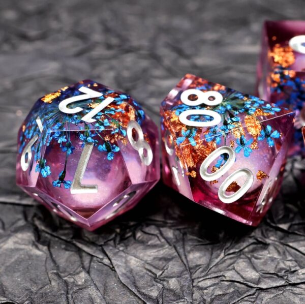 Pink Liquid Core Dice Set