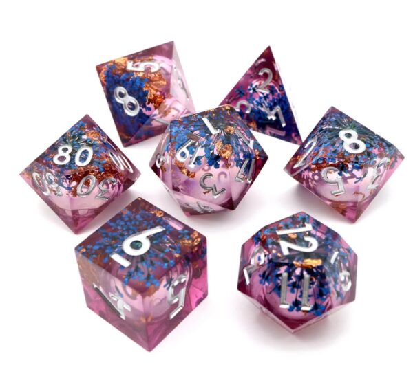 Pink Liquid Core Dice Set