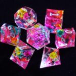 Pink Resin Board Game Dice