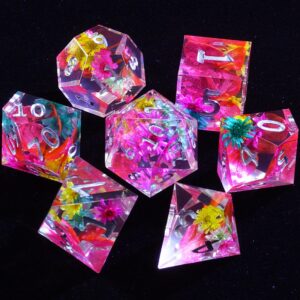 Pink Resin Board Game Dice