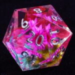 Pink Resin Board Game Dice