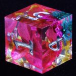 Pink Resin Board Game Dice