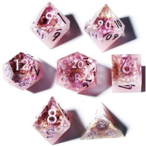 Pink Resin Dice Set