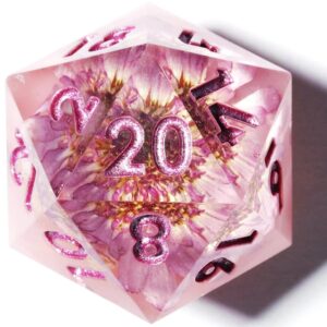 Pink Resin Dice Set