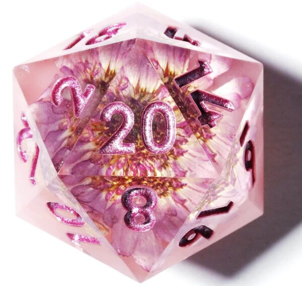 Pink Resin Dice Set