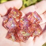 Pink Resin Dice Set