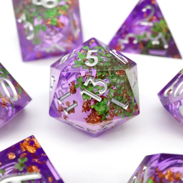 Purple Liquid Core Dice Set