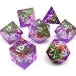 Purple Liquid Core Dice Set