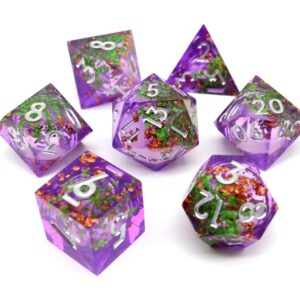 Purple Liquid Core Dice Set