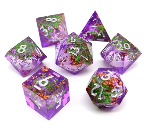 Purple Liquid Core Dice Set