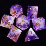 Purple Resin Board Game Dice