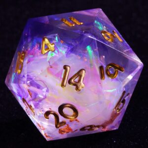 Purple Resin Board Game Dice