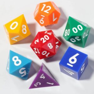 Rainbow Sharp Edge Dice Set