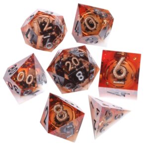 Red Liquid Core Dice