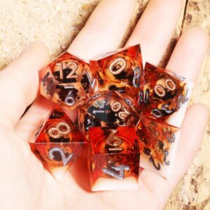 Red Liquid Core Dice