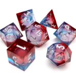 Red Liquid Core Dice Set board game playing dices