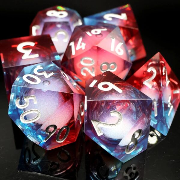 Red Liquid Core Dice Set