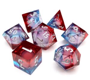 Red Liquid Core Dice Set board game playing dices