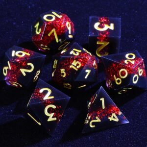 Red Resin Dice Set