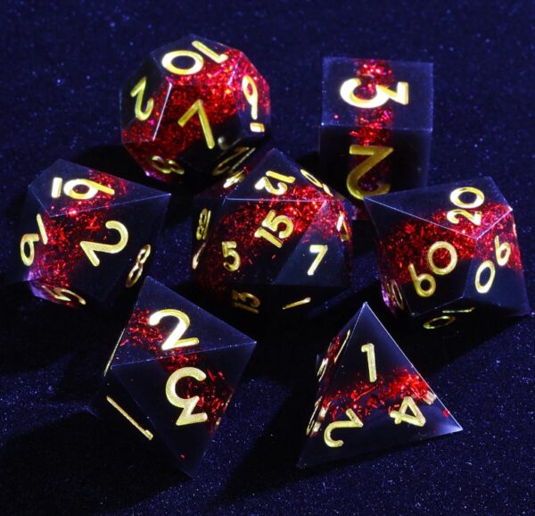 Red Resin Dice Set