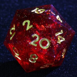 Red Sharp Edge Dice Set D100 Dice