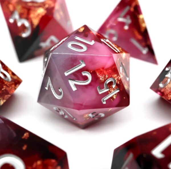 Red Sharp Edge Dice Set D100 Dice