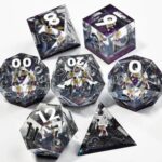 White Sharp Edge Dice Set