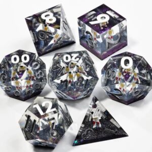 White Sharp Edge Dice Set Right Dice Board Game Dice