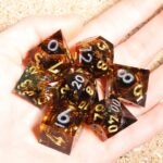 Yellow Liquid Core Dice