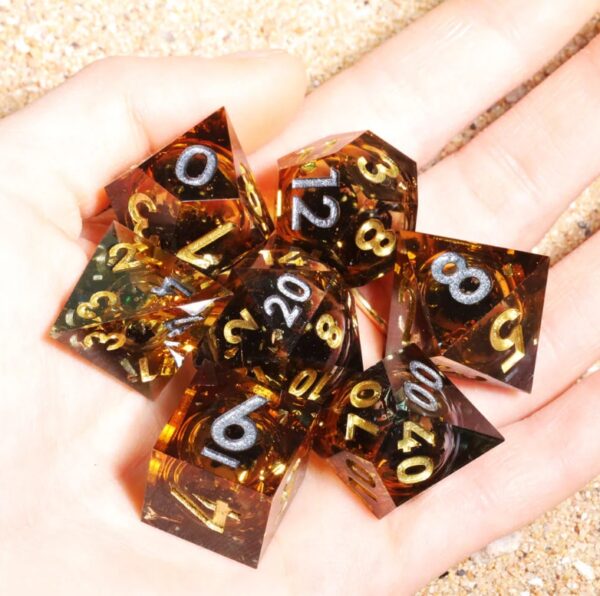 Yellow Liquid Core Dice