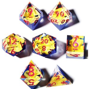 Yellow Resin Dice Set