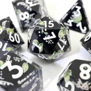 Black Resin Layered Dice Set