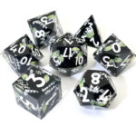 Black Resin Layered Dice Set