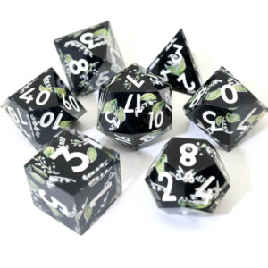 Black Resin Layered Dice Set