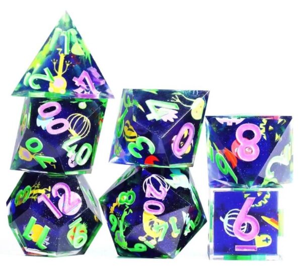 Blue Cross Green Liquid Core Dice