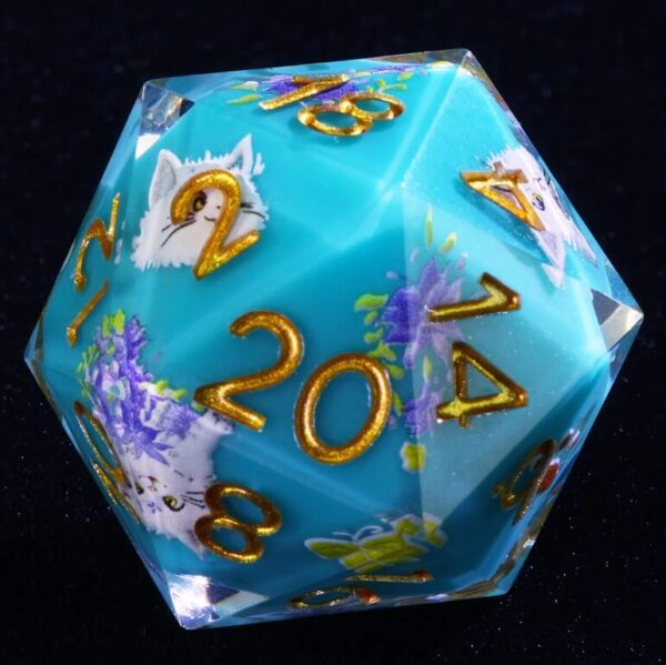 Blue Resin Dice Set