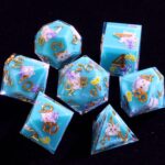 Blue Resin Dice Set